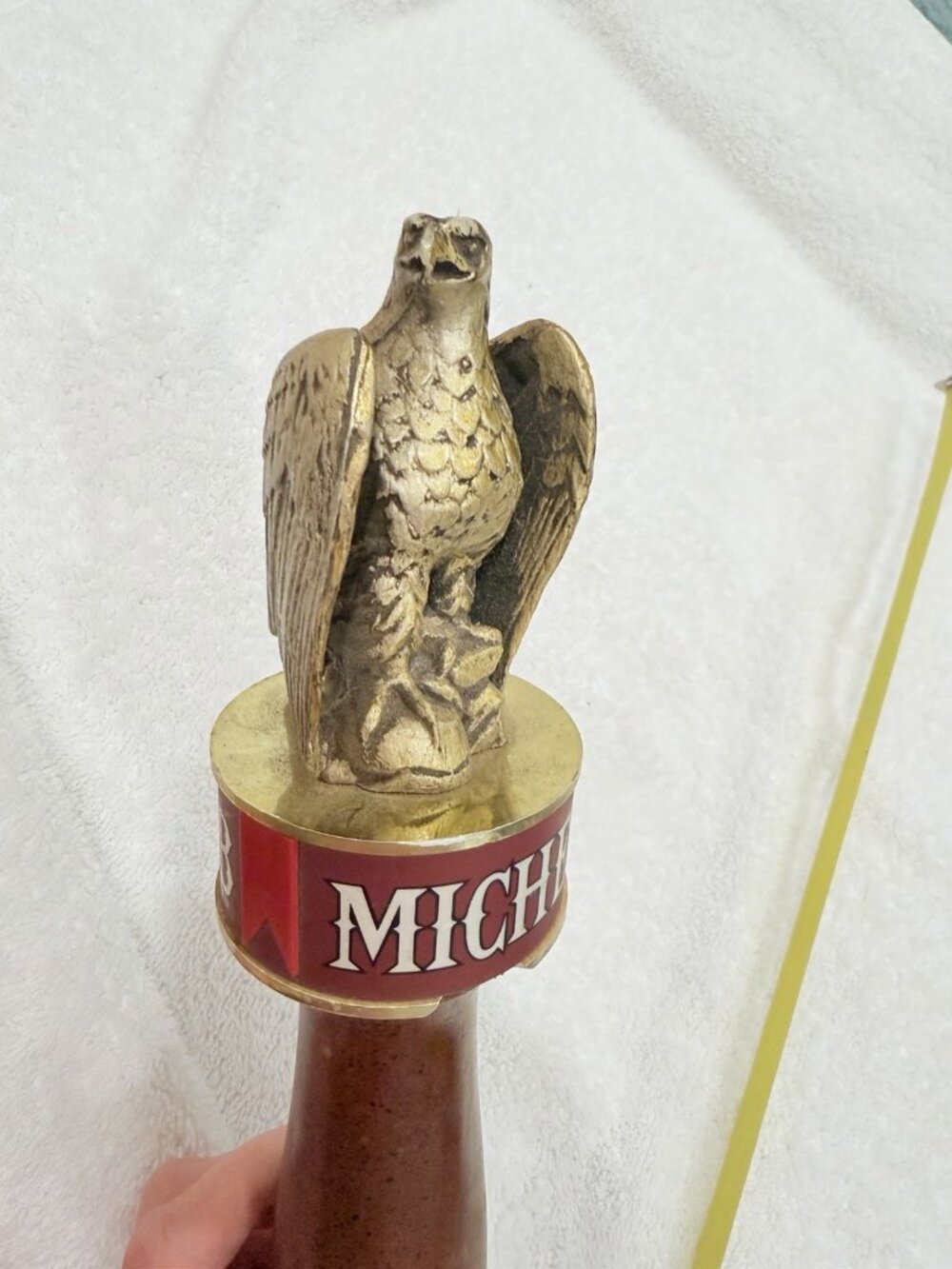 Michelob Beer Vintage Tap Handle Wood Gold Eagle 16” Michelob Classic Dark